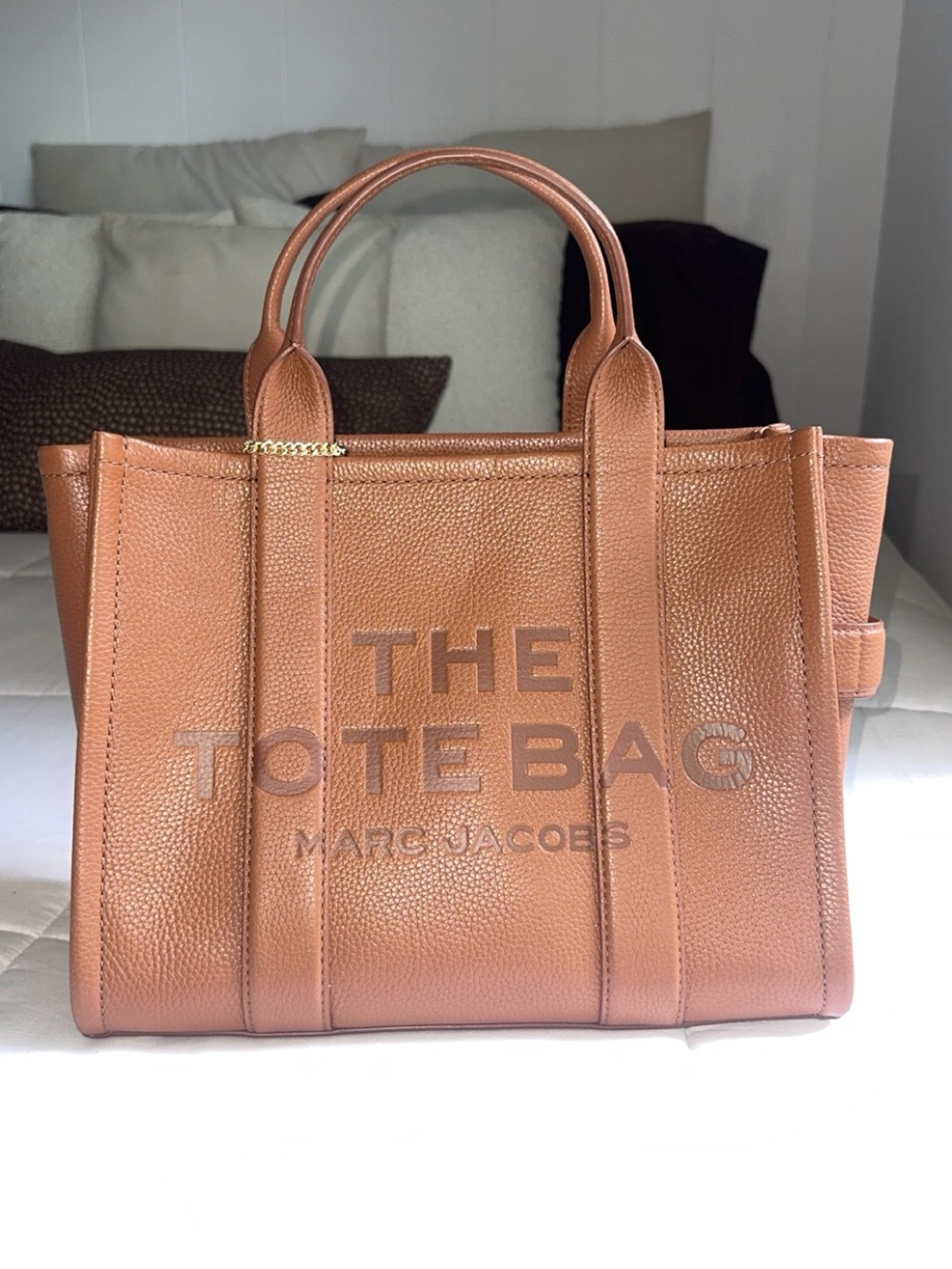 BNWT Marc Jacobs The Leather Medium Tote Bag Argan Oil Brown NWT Nordstrom